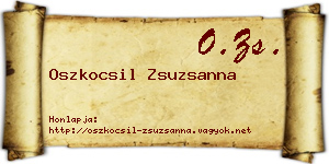 Oszkocsil Zsuzsanna névjegykártya